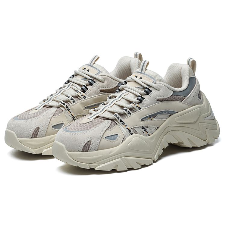 Fila Fabric Fishbone Low-Top Dad Sneakers Women sneakers Beige F12W124164FLA