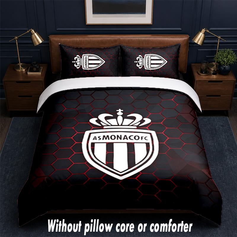 Monaco FC Design Bed Bedding Set 1 Duvet Cover + 2 Pillowcases Soft Breathable Household Bed Linens