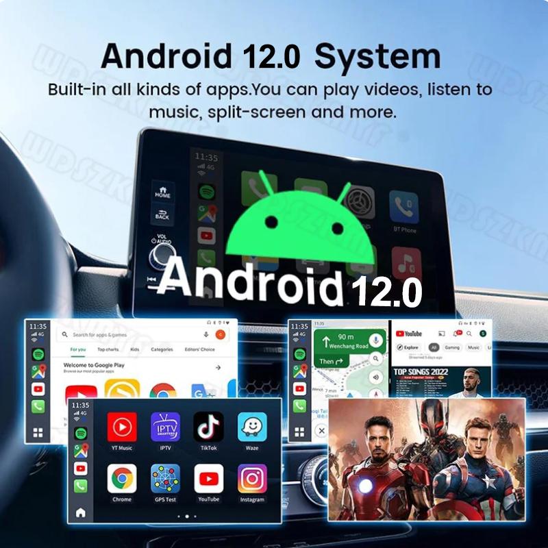 Car Video Box Carplay Ai Box Wireless CarPlay Android Auto Smart TV Box Car Intelligent System WIFI for Netflix YouTube Options