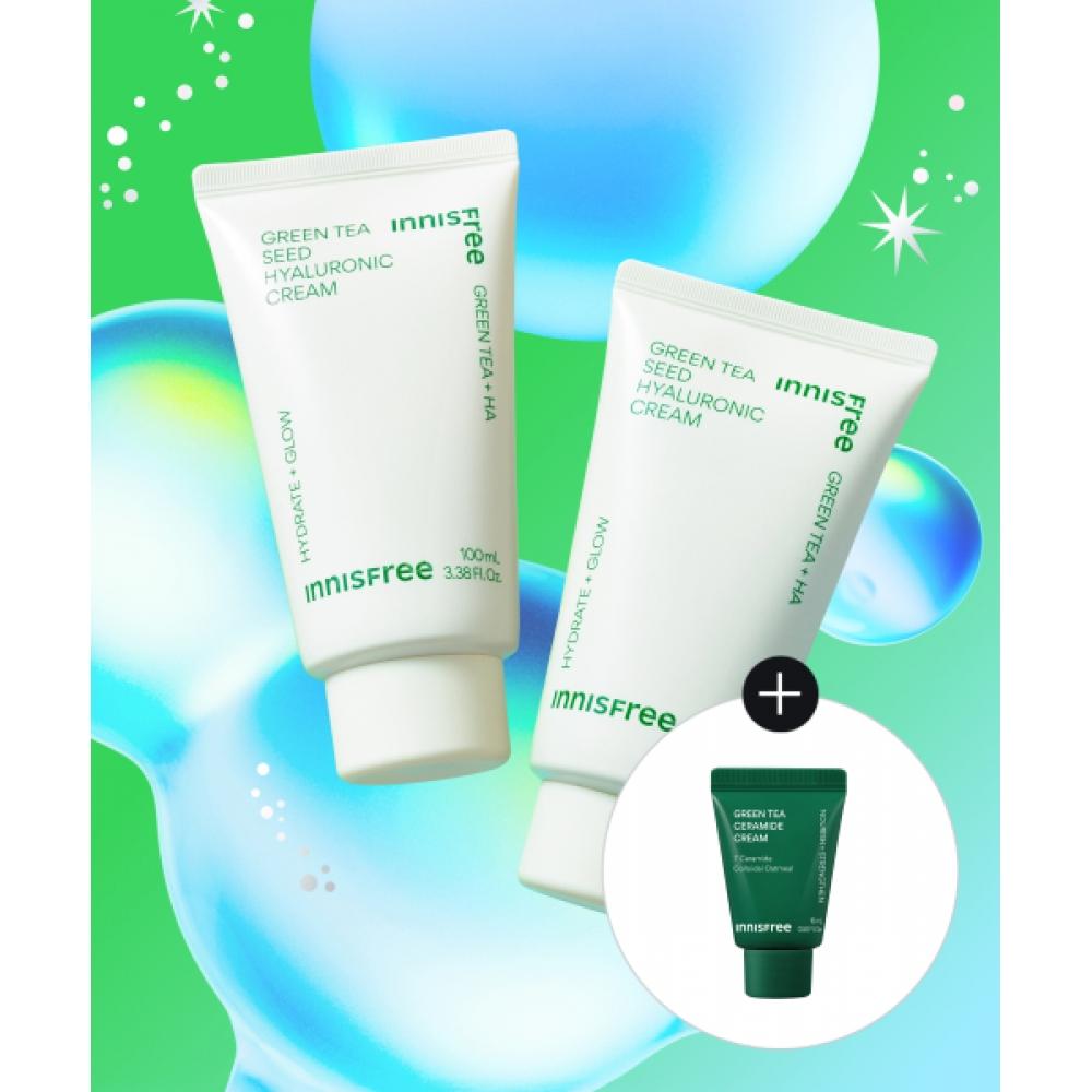 

Innisfree [holiday Ltd] Green Tea Seed Hyaluronic Acid Cream Duo Set FREE