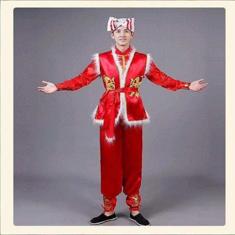 Traditional Chinese Ansai Waist Drum  Folk Dance Costume