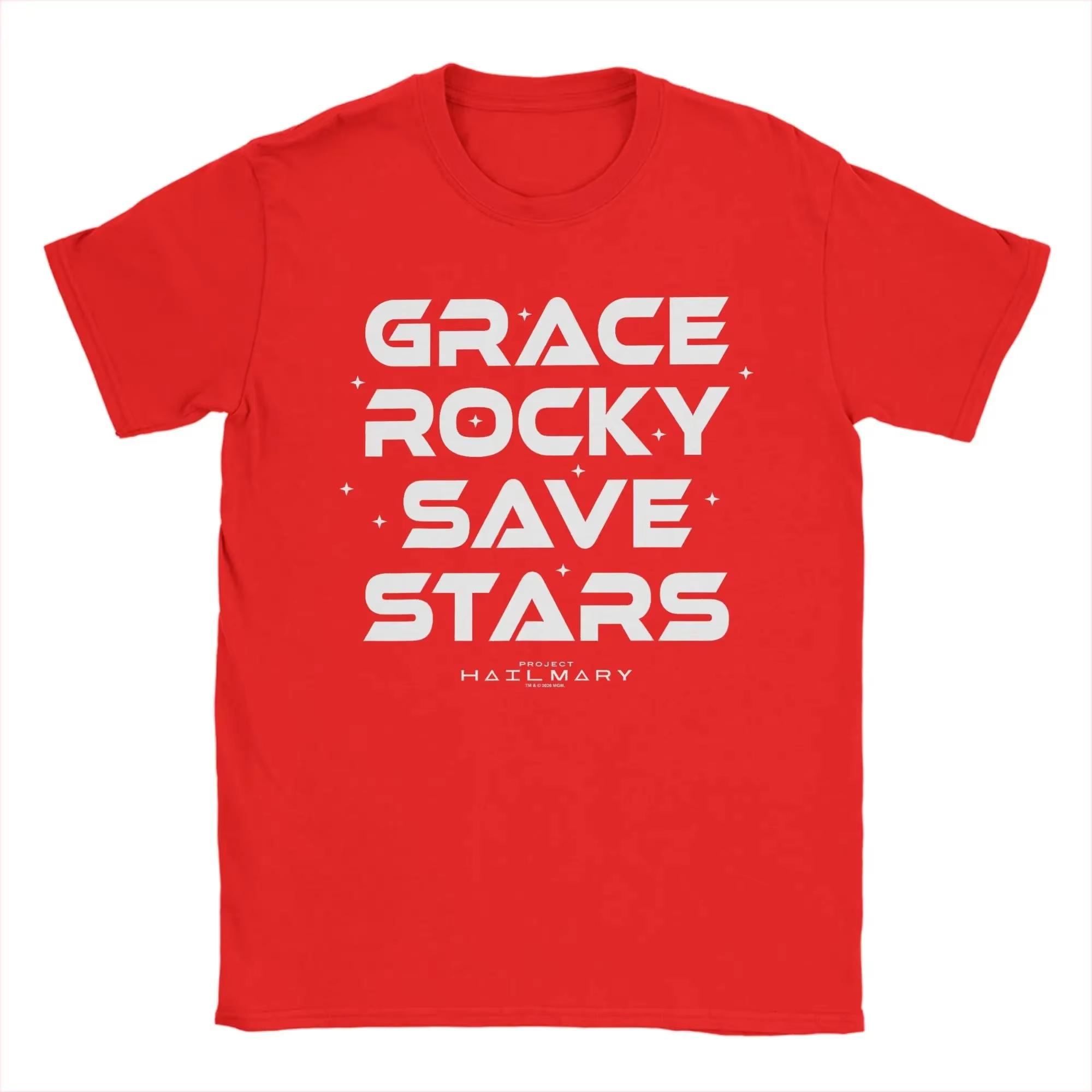 Project Hail Mary Grace Eridani Rocky Star Retro Cotton Print Tshirt Summer UNISEX Women Cotton Hip Hop Style Kids Tshirt L