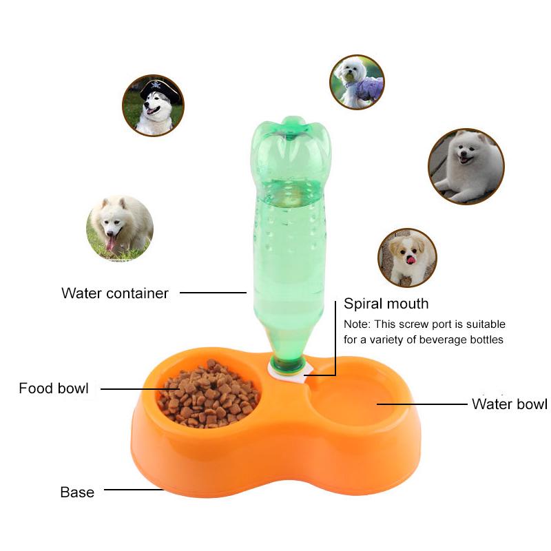 Buy Pet Cat Bowl Automatic Feeder 2in1 Dog Cat Food Bowl With Water