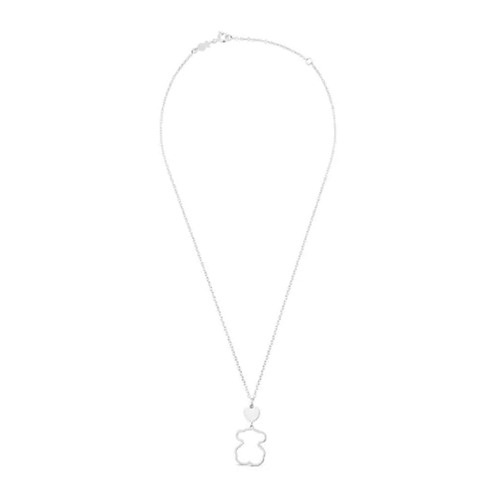 New Silhouette Bear Motif Silver Necklace/612494510