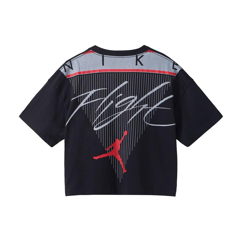 Jordan Essential Oversized Print Short Sleeve T-Shirt Women Tops Black DC2154-010