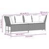 Garden Sofa with Cushions Brown Poly Rattan