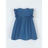 Short-Sleeved Denim Dress Summer Children'S Dress With Appliqué Embroidery Cartoon Fashion Lace Sleeves Children'S Dress