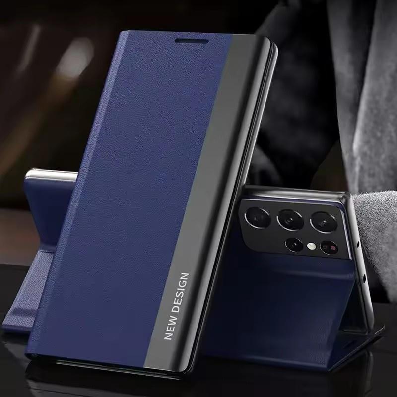Luxusní kožené flipové pouzdro pro Samsung Galaxy S25 S24 S23 S22 S21 S20 Ultra Plus S23 S21 S24 FE Note 20 Ultra kryt se stojánkem
