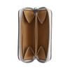 COACH Zip Around 11 Wrap-around zipper closure Cross-grain leather card holder regular women's white