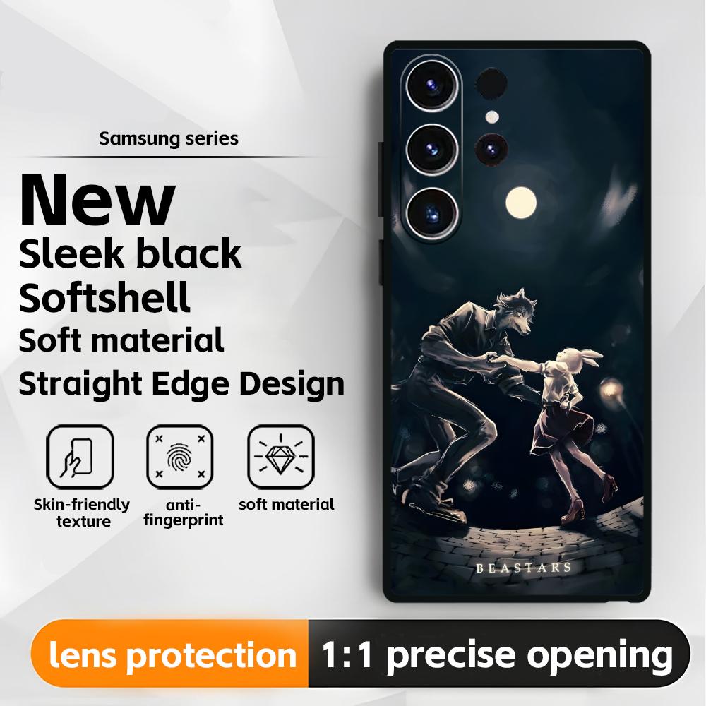 BEASTARS Phone Case For Samsung Galaxy S26 S25 S24 S23 S22 S21 Plus Ultra Note20 Soft Black