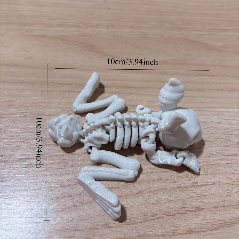 3D Printed Skeleton Rabbit Statues and Movable Skeleton Rabbit Ornaments for Halloween, Day of The Dead, Christmas, and Easter