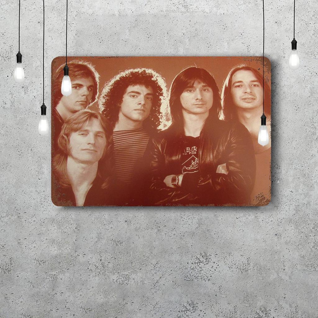 Segni in Latta Metallica Vintage Band Journey Poster Decorazione Placca Metallica Retro Decorazione Artistica da Parete per Garage Bar