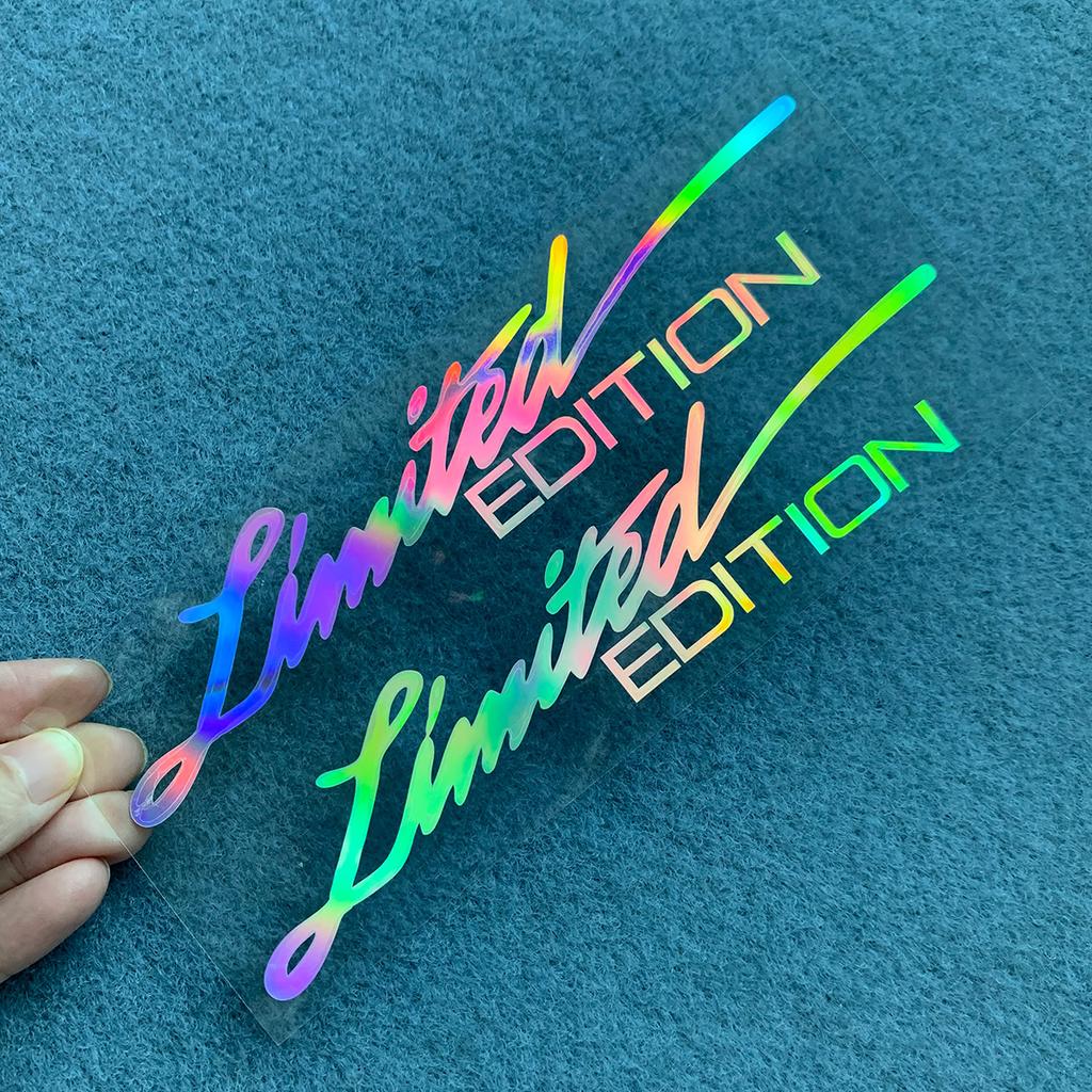 1 Pair 16cm Long LIMITED EDITION Reflective Car Stickers Motorcycle Moto Body Helmet Windshield Accessories Decals For BMW Honda
