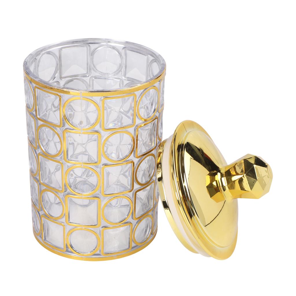 Heimaufbewahrungslösung Glas mit Goldrand Luftdichter Lebensmittelbehälter Goldgestreift Schick Goldstreifen Elegantes Design Zur Lebensmittelaufbewahrung