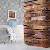 JAWO Rustic Barn Door Shower Curtain, Wood Panels Wall and Floor Texture, Polyester Fabric Bathroom Decor, Bath Curtain with Hook, Bathroom