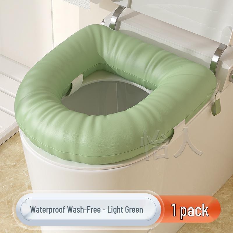 Wasserdichtes Leder Toilettensitz-Erhöhungskissen - Verdickt, Abdeckung für den Heimgebrauch