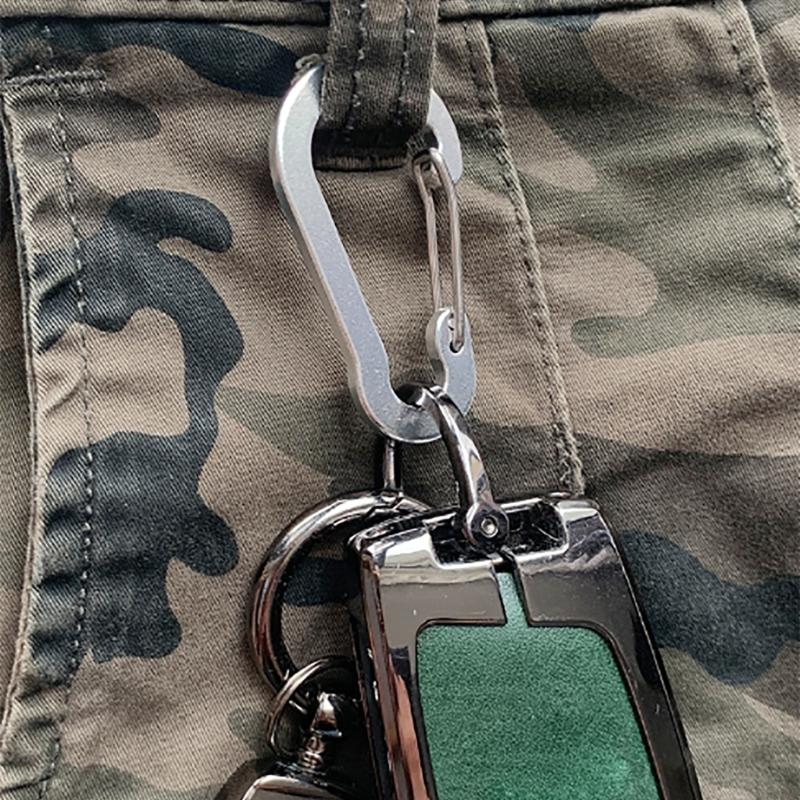 5Pcs D-Shape Carabiner Hook Multi-Uses Aluminum Alloy Snap Spring Carabiner Clip