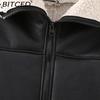 BITCED Women's Autumn/Winter Plus Size Fashion Shearling Coat Loose-Fit Shearling Coat