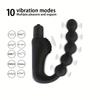 10 Frequency Anal Plug Anal Beads Prostate Massager Vibrator Stimulator G-spot Masturbator Sex Toys for Couple Erotic Products