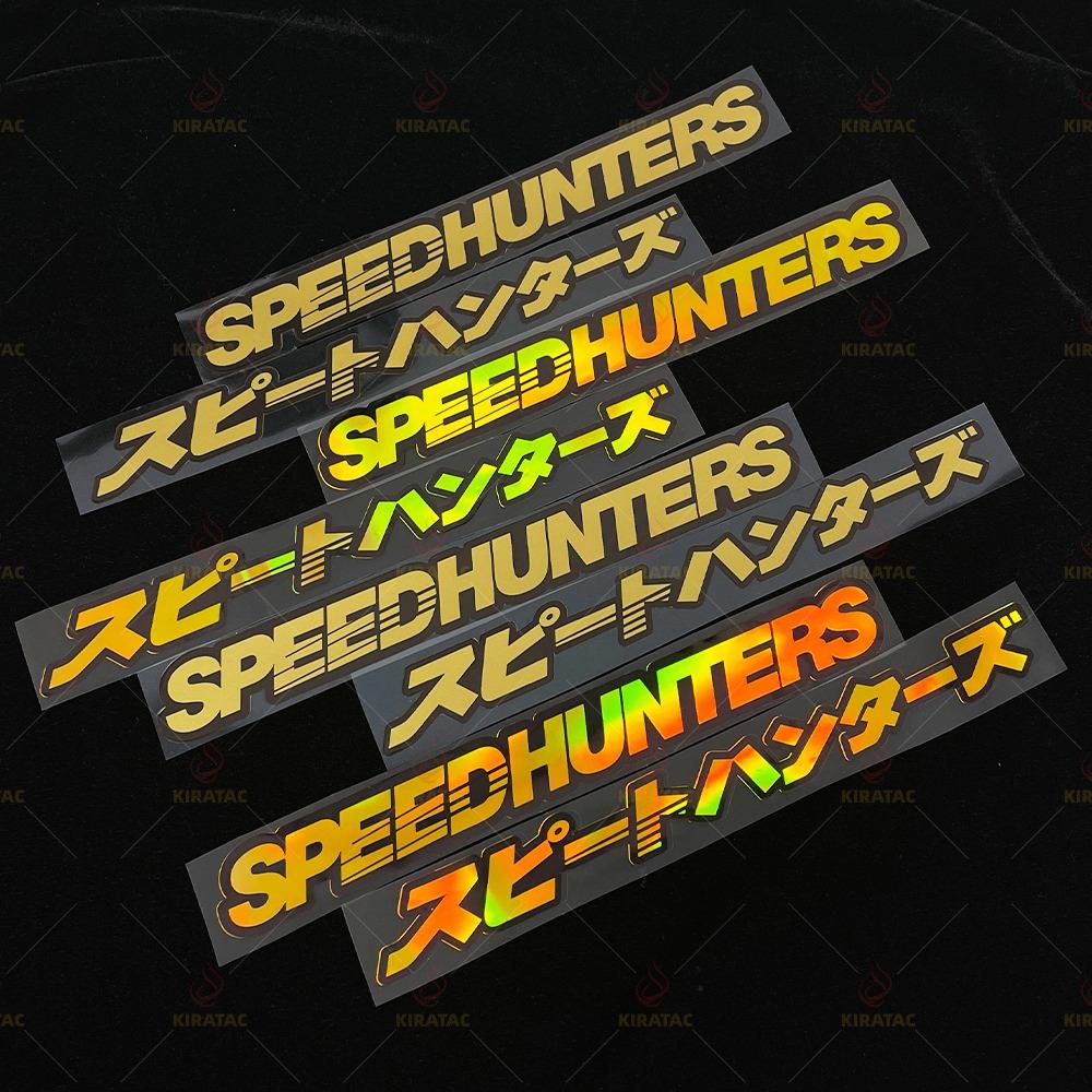 Gold SPEEDHUNTERS Motorcycle Stickers Waterproof for Motorcycle Helmet Fuel Tank Fairing Scooter Bicycle Universal Vinyl Decals