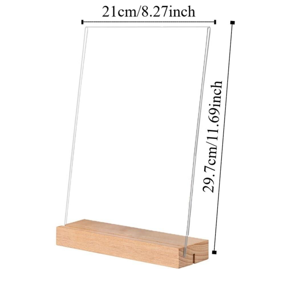 Highly Transparent Menu Sign Holder Slant/straight Groove Acrylic Table Number Holder Restaurant