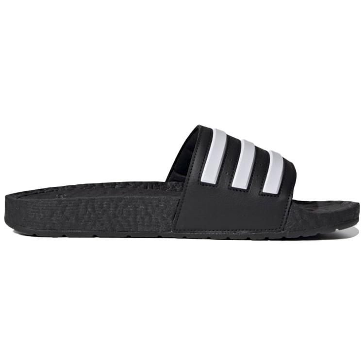 adidas Tongs Adilette Boost 'Rayures Noir Blanc' Homme FY8154