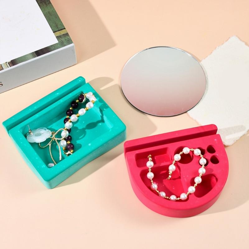 Flexible Silicone Mould for Creating Storage Container Jewelry Storage Box Mould Square/Semicircle Case Making Mold
