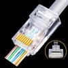 100pcs Cat6 RJ45 Ends, 8P8C Cat6 RJ45 Connectors Clear Ethernet Crimp Connectors For UTP Networking Cable 24-26AWG
