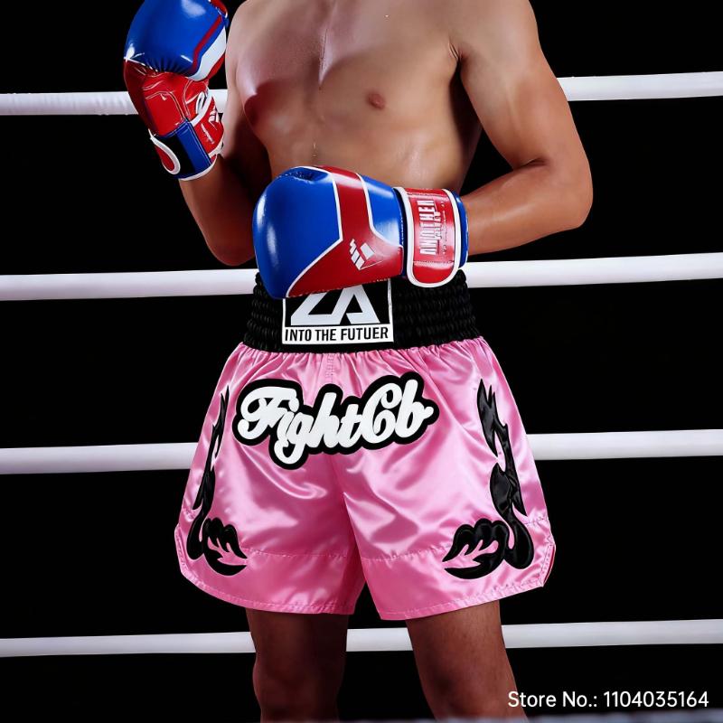 Muay Thai Shorts Boxing Fight Kickboxing Grappling Training Workout Gym Shorts for Men Women Kids Classic Thailand Boxing Pants