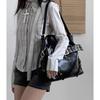 Large Capacity Locomotive Belt Commuter Tote Bag Women's 2025 Spring New Trendy Fashion Portable Shoulder Armpit Bag