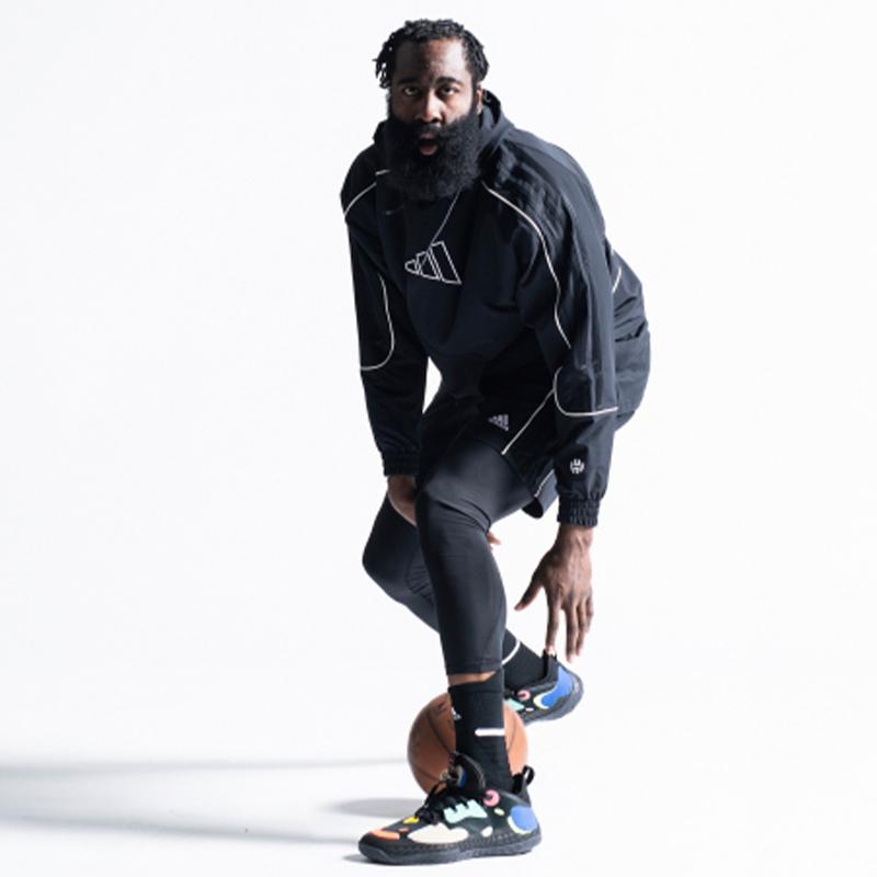 adidas Harden Vol. 5 Futurenatural Schwarze Herren-Sneaker Core-Black Footwear-White Team-Royal-Blue FZ1070
