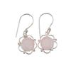 Rose Chalcedony Gemstone 925Sterling Silver Gift Jewelry Handmade Earrings 1.40" EE-56-14