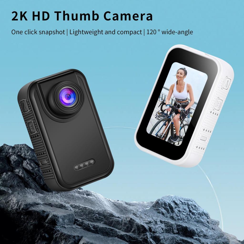 2K HD Thumb Camera: Compact Outdoor Vlog & Sports Recorder