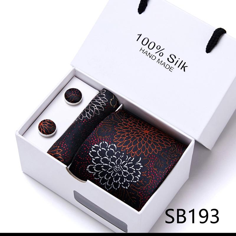 New Men'S Tie Set Gift Box 5-Piece Set Group Tie Business Dress Tie