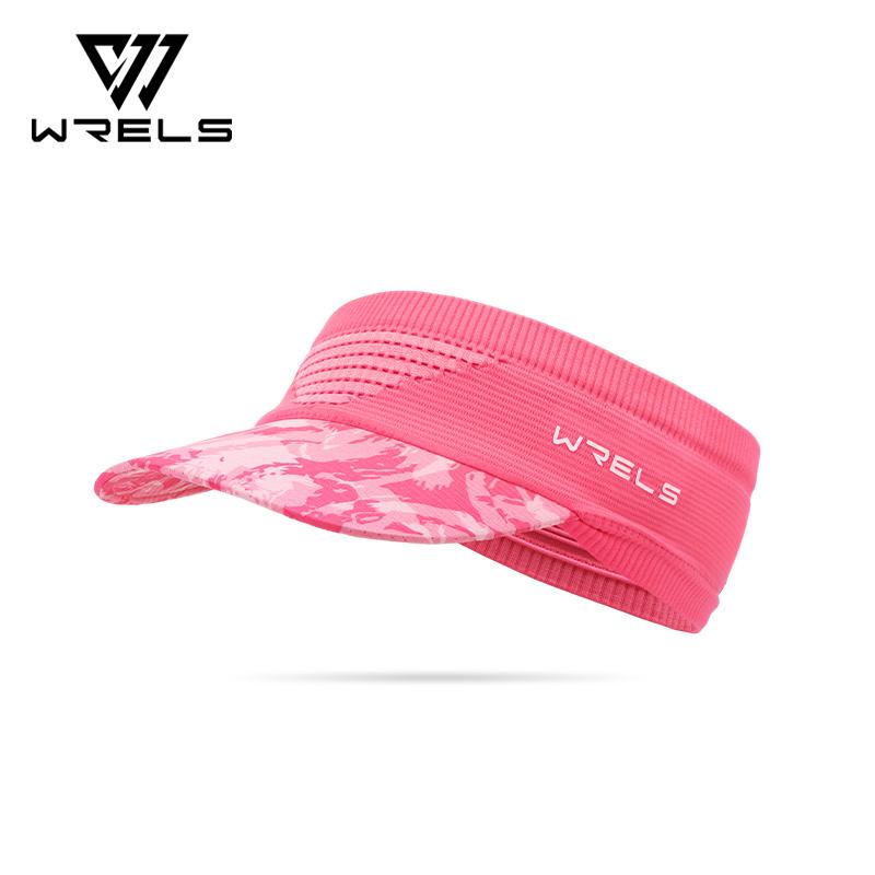 

WRELS Anti-UV Empty Top Hat Breathable Quick-Drying Outdoor Sports Visor Caps Foldable Beach Golf Tennis Bicycle Sunshade Hat рожевий