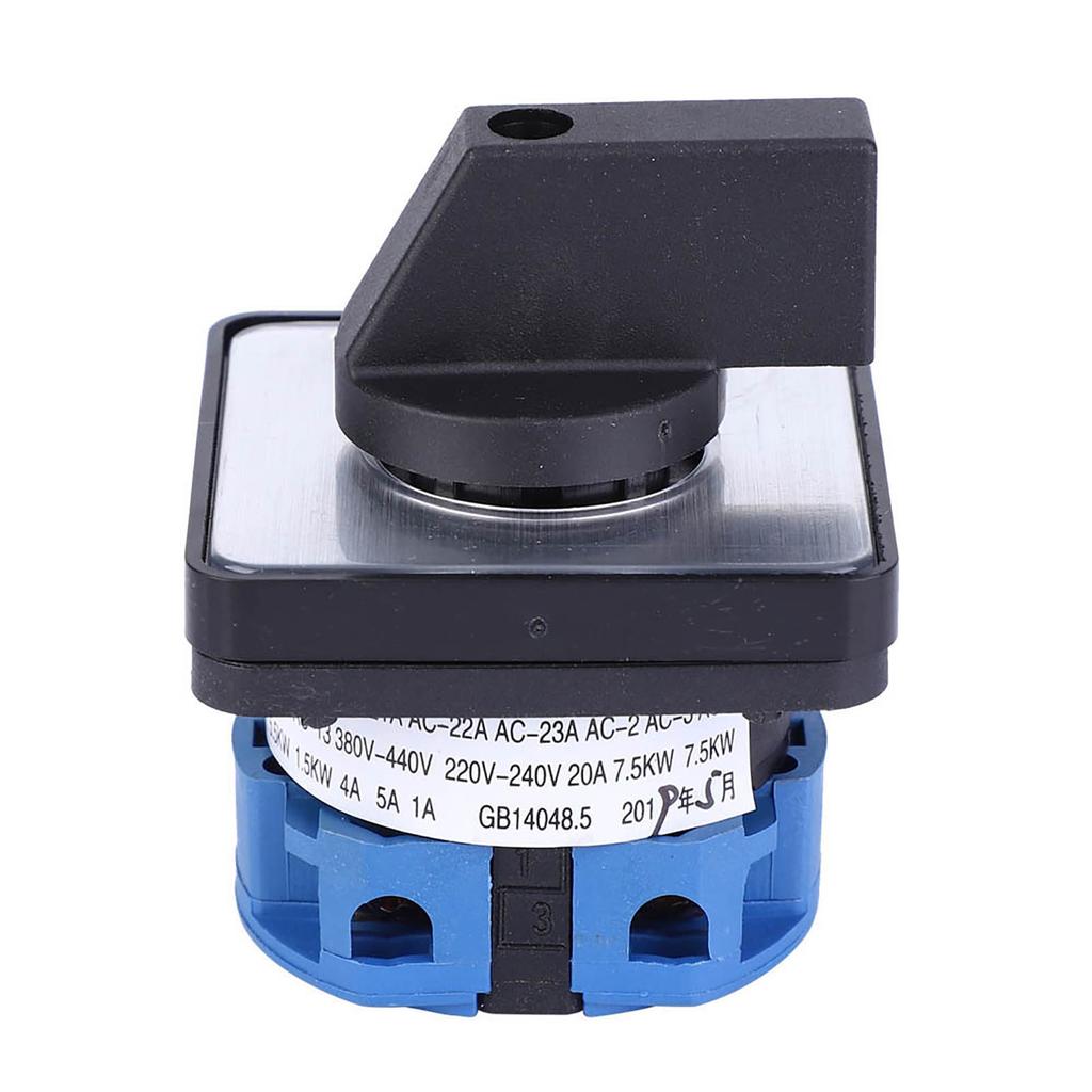 AC 660V 20A 2‑Position 4 Terminals Locking Type Changeover Selector Control Switch