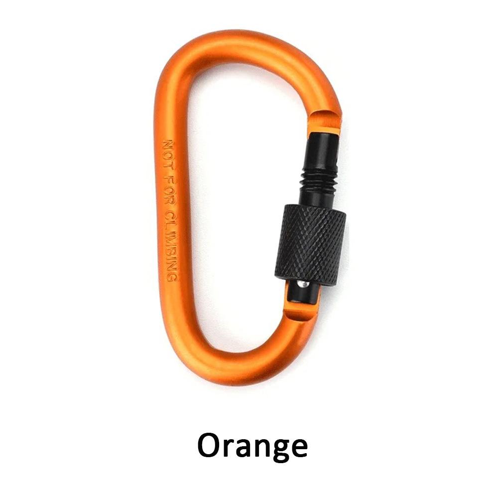 

10 шт. карабинов для путешествий на открытом воздухе, кемпинга, пряжек, карабинов из алюминиевого сплава для выживания. 10pcs оранжевый