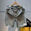 Men's Summer Straight Blue Thin Five-Point Jeans Shorts