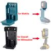 5PCS Power Tool Battery Mount Holder 2 IN 1 Tool Holder for Makita/Dewalt/Milwaukee Battery Tool Storage Rack Bracket