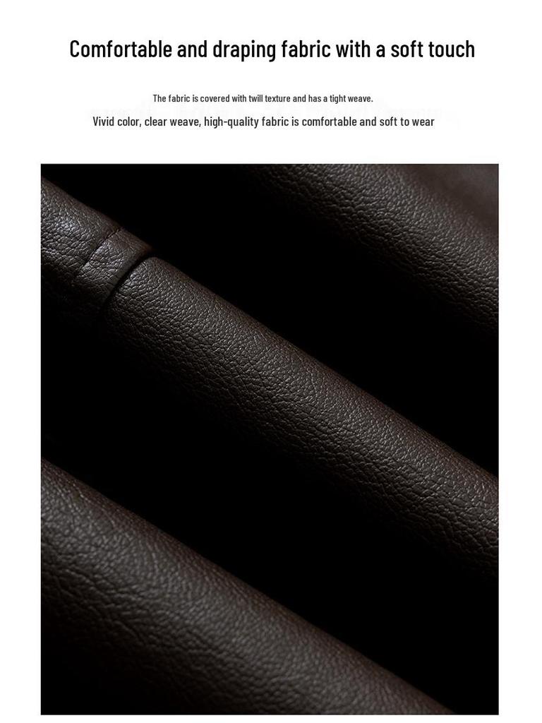 Damen Lederhose mit hohem Bund - Herbst/Winter 2025 Mode: Schlanke Passform, Weites Bein, Vielseitig, Lässig, Lange Hose.