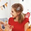 1-4pcs Halloween Skeleton Hands Bone Claw Hair Clip White Party Hair Pins Skeleton Claw Decorate Festival Gathering Styling Tool
