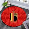 Belgium National Football Team Round Area Rug,Carpet Rug for Living Room Bedroom Sofa Playroom Decor,Non-slip Floor Mat