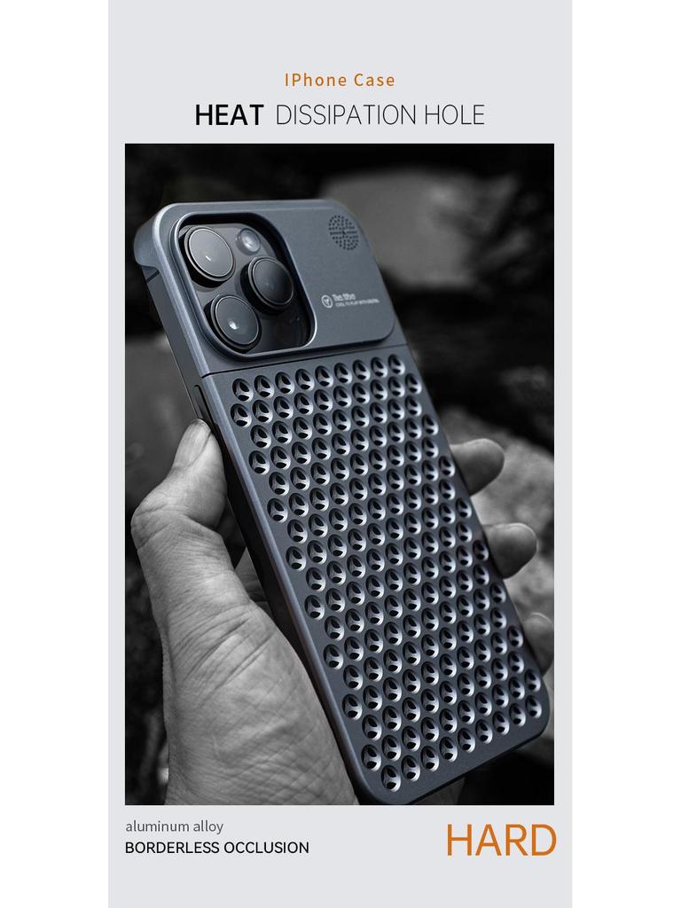 Universal Metal Aromatherapy Case for iPhone 13-15 Pro Max