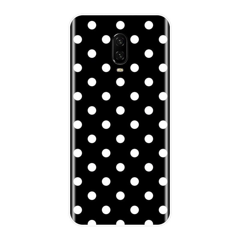 Husa pentru One Plus 6 6T 5 5T 3 3T Polka Dot Heart Love Pink Negru Husa din silicon moale pentru OnePlus 6 6T 5 5T 3 3T Husa pentru telefon