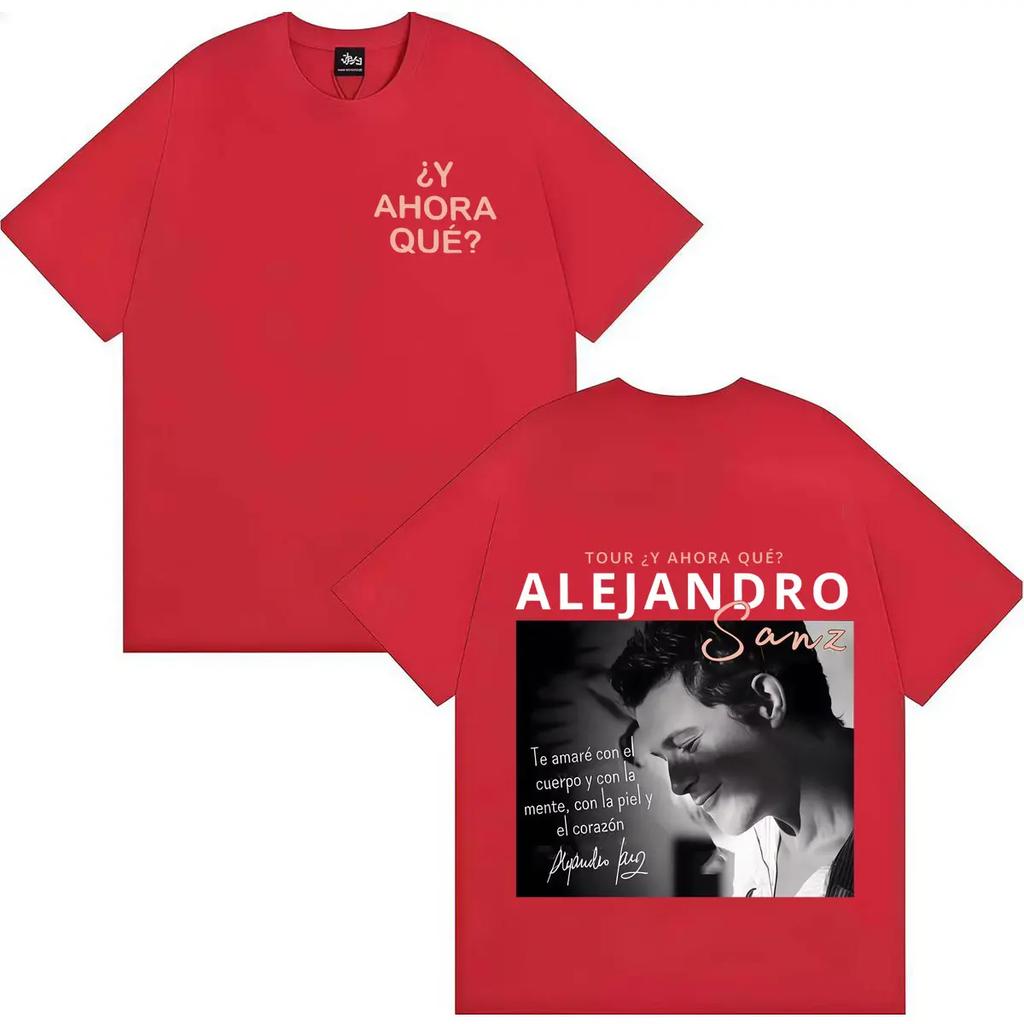Singer Alejandro Sanz Harajuku Graphic 2026 Mens Women Cozy Tshrit Fashion Hip Hop Y2K Casual Streetwear Cotton Short Sleeve Tee