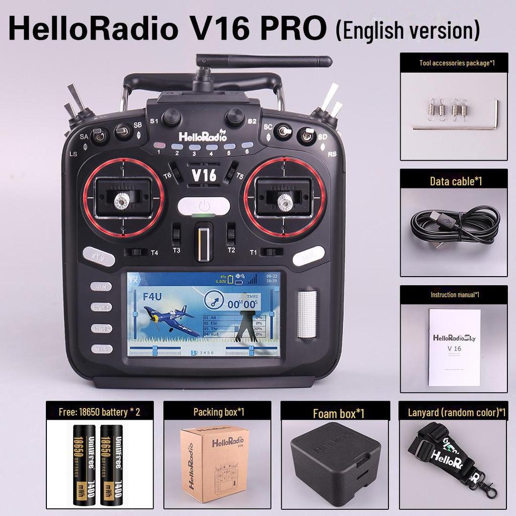HelloRadio V16 MAX: Open Source Multi-Protocol Remote Control with Metal Joystick and High-Frequency EdgeTX for Drones