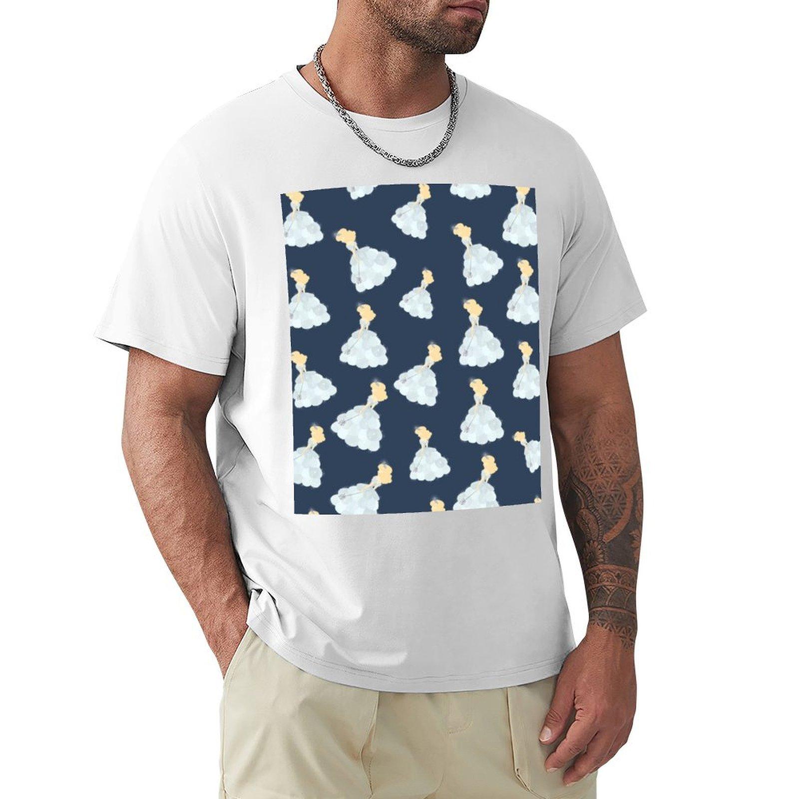 Wicked Glinda Pattern TShirt kawaii clothes football t shirt mens t shirts S