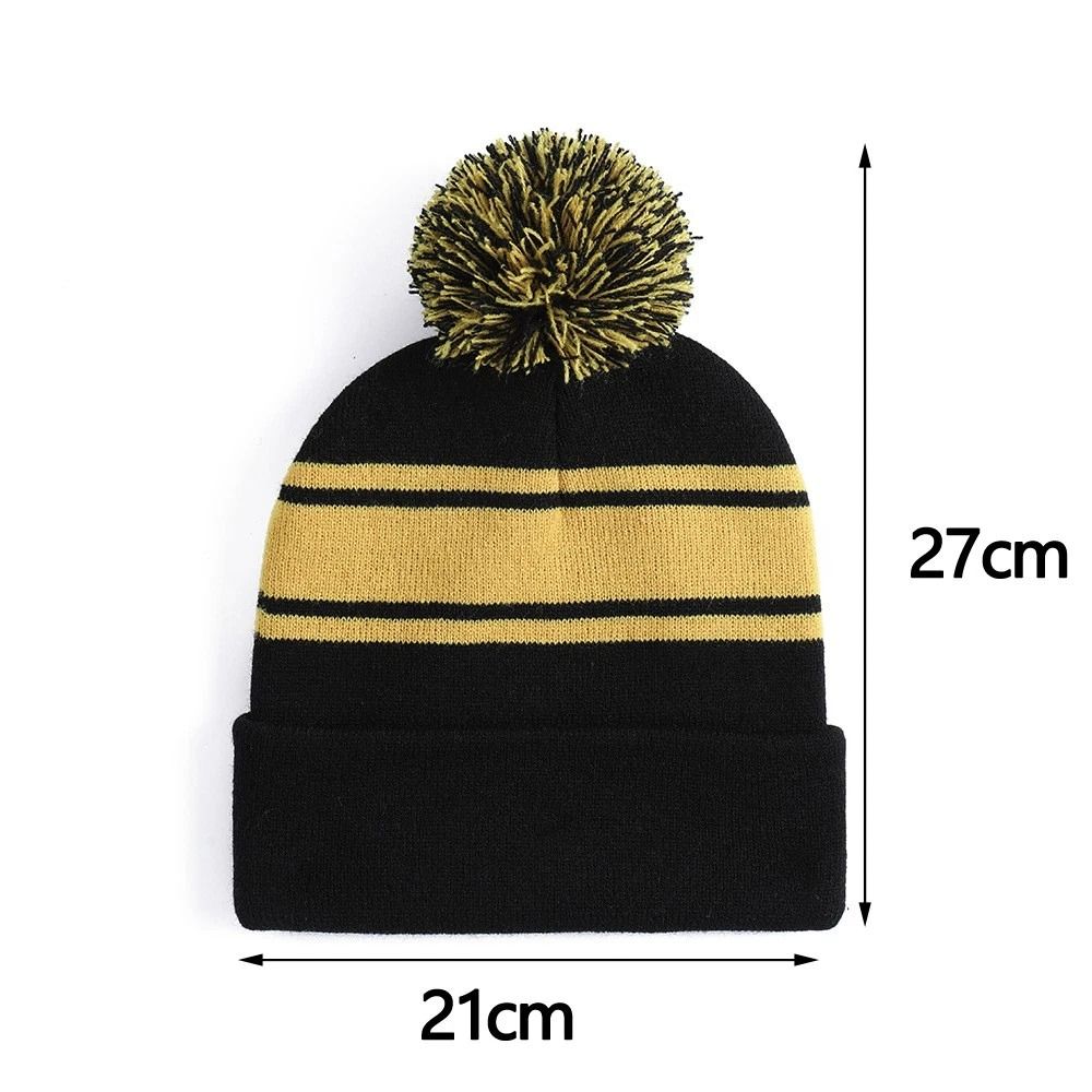 Pom-Pom Winter Hat Thick Warm Knitted Hat Casual Beanie Cap