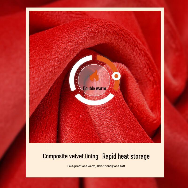 JEANSWEST Men's Red Fleece-Lined Year of the Horse Sweatshirt