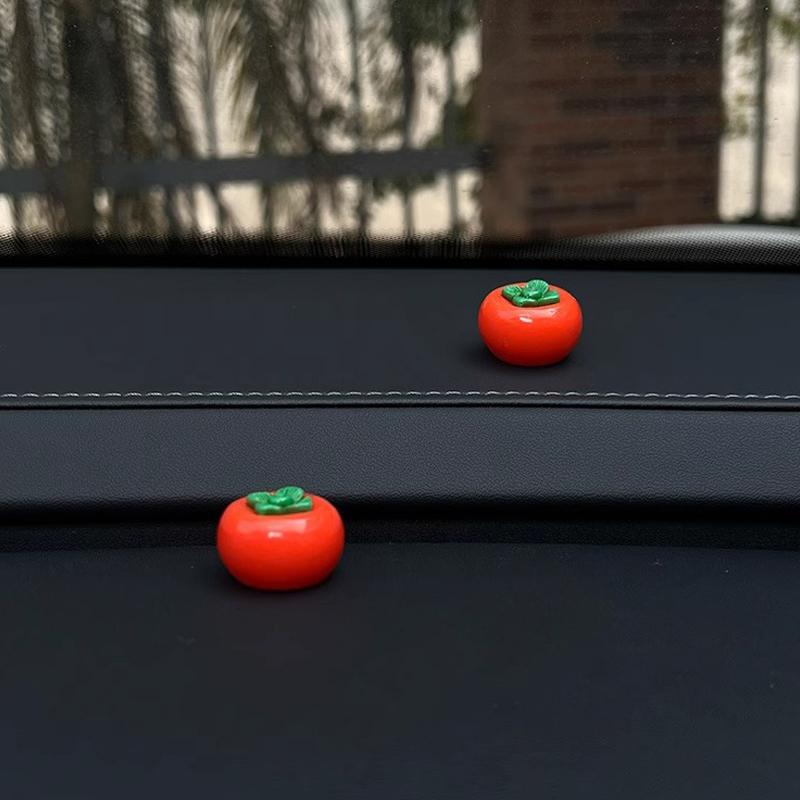 NEW Good Things Happen Car Ornaments Center Console Cartoon Persimmon Peanut Car Display Screen Decorative Stickers